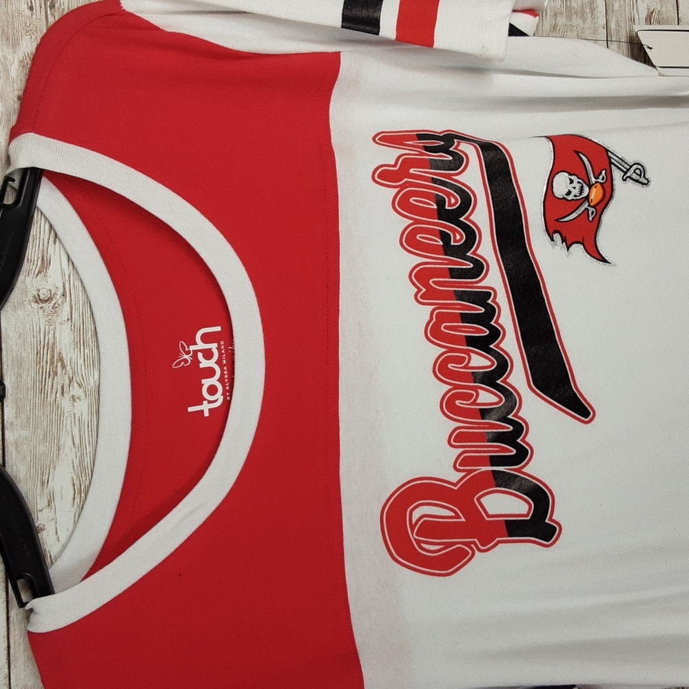 Touch, Maturnity, 0199, Women's Red and white Buccaneers Maturnity Sz L - Picture 2 of 8